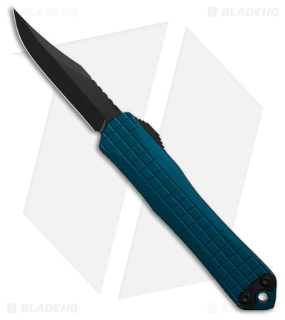 Heretic Knives Manticore S Bowie OTF Auto Knife Blue Frag Aluminum (2.6" DLC)
