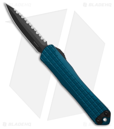 Heretic Knives Manticore S DE OTF Automatic Knife Blue Frag Al (2.6" DLC Full Serr)