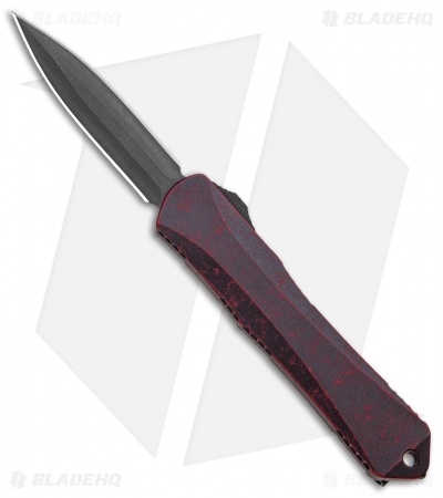 Heretic Knives Manticore-S Double Edge OTF Black (2.63" Stonewash)