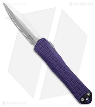 Heretic Knives Manticore S Dagger OTF Knife Purple Frag (2.6" Stonewash)