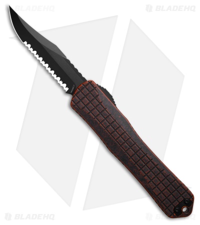 Heretic Knives Manticore X Bowie OTF Knife Breakthrough Orange Al (3.75" DLC Serr)