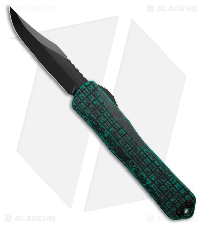 Heretic Knives Manticore X Bowie OTF Knife Breakthrough Turquoise Al (3.75" DLC)