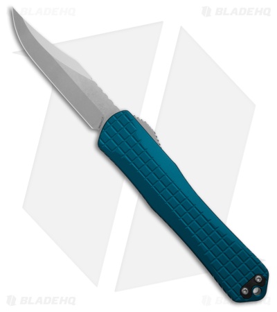 Heretic Knives Manticore-X MagnaCut Bowie OTF Knife Blue Frag Al (3.75" SW)