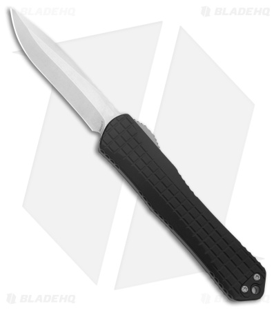 Heretic Knives Manticore X Recurve OTF Knife Black Frag Aluminum (3.75" SW)