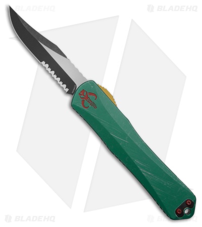 Heretic Manticore-X Bounty Hunter MagnaCut OTF Knife Green Al (3.75