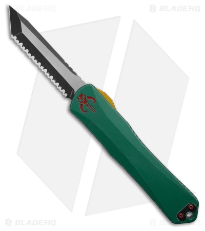 Heretic Manticore-X Bounty Hunter MagnaCut OTF Knife Green Al (3.75" 2-T FS)