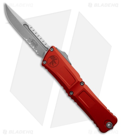 Microtech Combat Troodon Interceptor Gen III SS Red Aluminum (4" SW Serr)