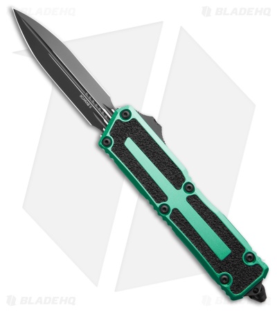Microtech Scarab II Gen III D/E OTF Automatic Knife Turquoise Al (4" Black)