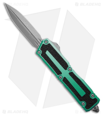 Microtech Scarab II Gen III D/E OTF Knife Turquoise Aluminum (4" Apocalyptic)