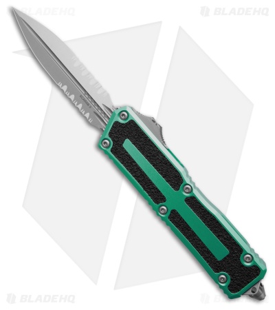 Microtech Scarab II Gen III D/E OTF Knife Turquoise Aluminum (4" SW Serr)