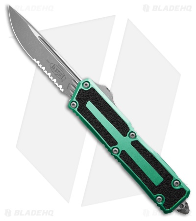 Microtech Scarab II Gen III S/E OTF Knife Turquoise Aluminum (4" Apoc Serr)
