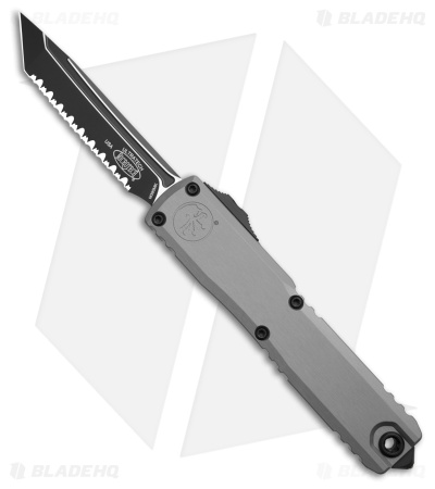 Microtech Ultratech ZBP Gen III T/E OTF Knife Clear Al (3.5" Black Full Serr)
