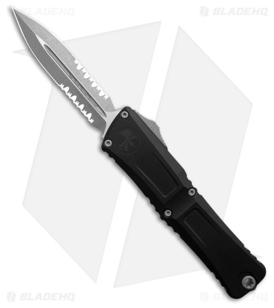 Microtech Combat Troodon D/E Gen III OTF Knife Black Al (4" Apocalyptic Serr)
