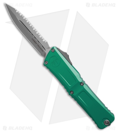 Microtech Combat Troodon Gen III D/E OTF Knife Turquoise Al (4" SW Full Serr)