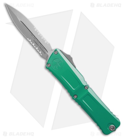 Microtech Combat Troodon Gen III D/E OTF Knife Turquoise Aluminum (4" SW Serr)