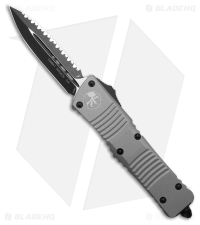 Microtech Combat Troodon D/E OTF Auto Knife Gray Al (3.8" Tungsten Gray)142-1CDT