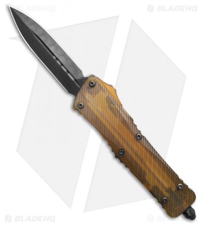 Microtech Combat Troodon D/E SS OTF Knife Ultem (3.75" DLC Damascus)