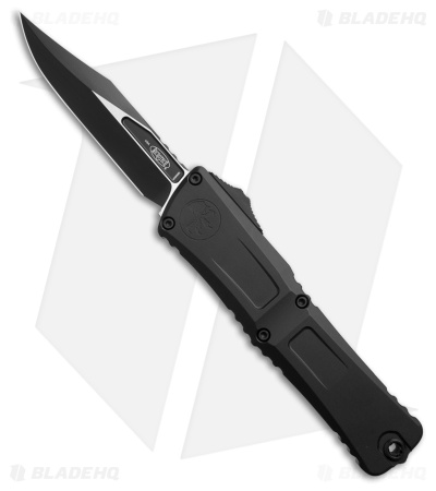 Microtech Combat Troodon Gen III Bowie OTF Knife Black Aluminum (4" Black)