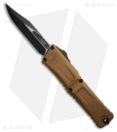 Microtech Combat Troodon Gen III Bowie OTF Knife Tan Aluminum (4.1" Black)