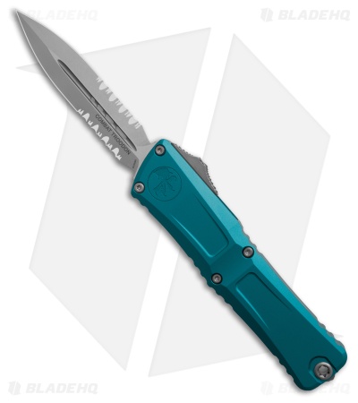 Microtech Combat Troodon Gen III D/E OTF Knife Blue Al (4" SW Serr) 1142-11BL
