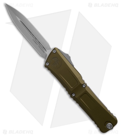 Microtech Combat Troodon Gen III D/E OTF Knife OD Green Aluminum (4" Satin)