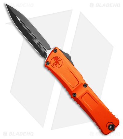 Microtech Combat Troodon Gen III D/E OTF Knife Orange Aluminum (3.8" Black)