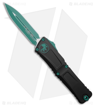 Microtech Combat Troodon Gen III OTF Knife Black Aluminum (4" Blue)