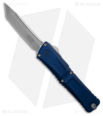 Microtech Combat Troodon Gen III T/E OTF Knife Navy Blue Aluminum (4" Stonewash)