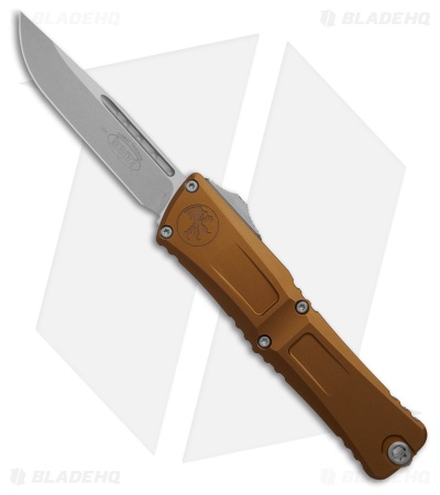 Microtech Combat Troodon S/E Gen III Automatic Knife Tan Aluminum (4" SW)