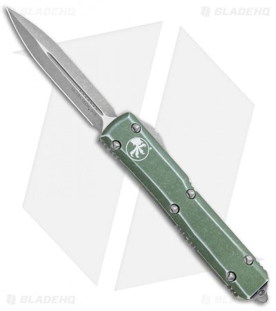 Microtech Ultratech D/E OTF Automatic Knife Distressed OD Green (3.4" Stonewash)