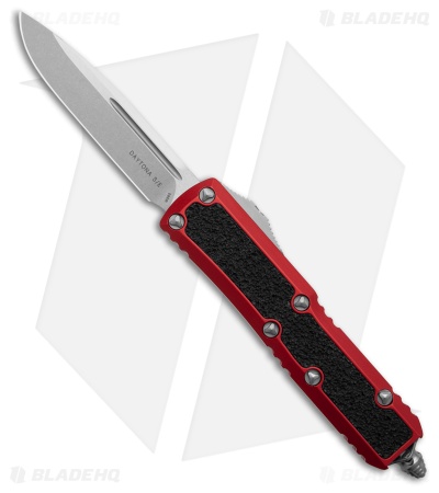 Microtech Daytona S/E OTF Automatic Knife Red Aluminum (3.25" Stonewash)