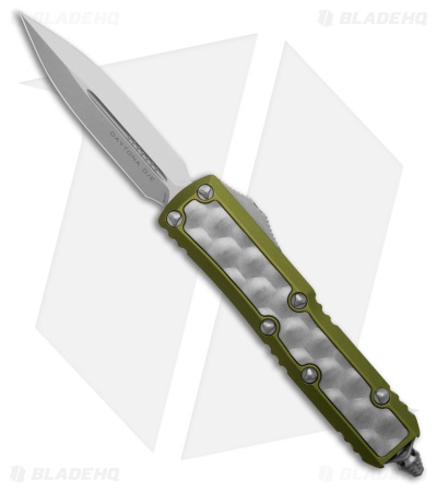 Microtech Daytona D/E OTF Knife Bubble Inlay/OD Green (3" Stonewash)