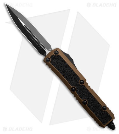 Microtech Daytona D/E SS OTF Automatic Knife Tan Aluminum + 3M Inlay (3" Black)