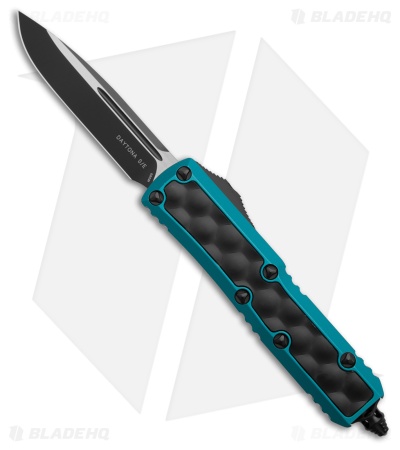 Microtech Daytona S/E OTF Automatic Knife Blue Al/Bubble Inlay (3" Black)
