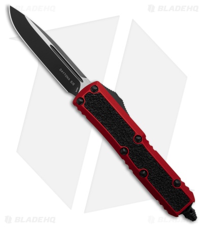 Microtech Daytona SS S/E Automatic OTF Knife Red Al + 3M Grip Inlay (3.1" Black)