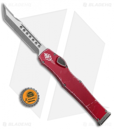 Microtech Halo VI | Hellhound Tanto OTF Automatic | Distressed Red