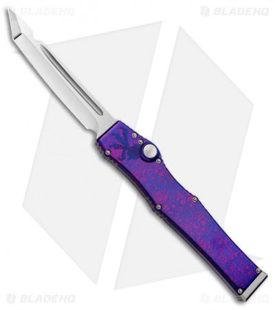 Microtech Marfione Custom Pink/Purple Splash Halo V Tanto Knife (4.6