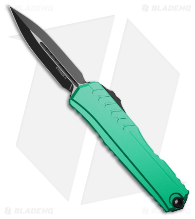 Microtech Cypher II D/E OTF Automatic Knife Turquoise (3.5" Black) 1242-1TQ