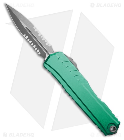 Microtech Cypher II D/E OTF Automatic Knife Turquoise Aluminum (3.5" Apoc Serr)