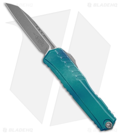 Microtech Cypher II S/E OTF Automatic Knife Marbled Blue Aluminum (3.5" Apoc)