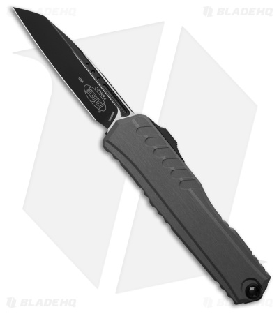 Microtech Cypher II S/E OTF Automatic Knife Natural Clear Aluminum (3.5" Black)