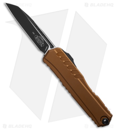 Microtech Cypher II S/E OTF Automatic Knife Tan Aluminum (3.5" Black)