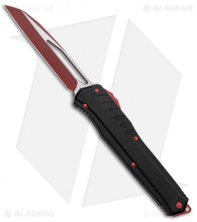 Microtech Cypher MK7 S/E OTF Automatic Knife Black/Red Hw (4" Red) 241M-1RDB