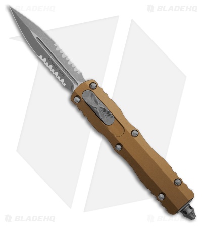 Microtech Dirac Dagger OTF Automatic Knife Tan Aluminum (2.9" Apoc Serr)