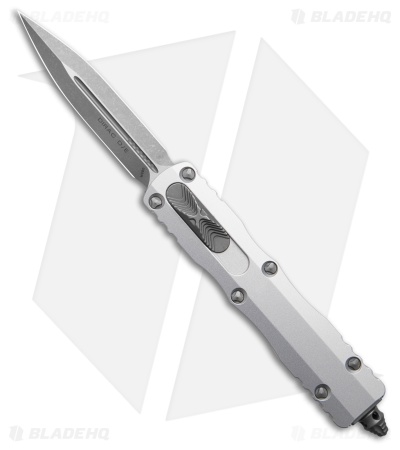 Microtech Dirac D/E OTF Automatic Knife Natural Clear Aluminum (2.9" Apoc)