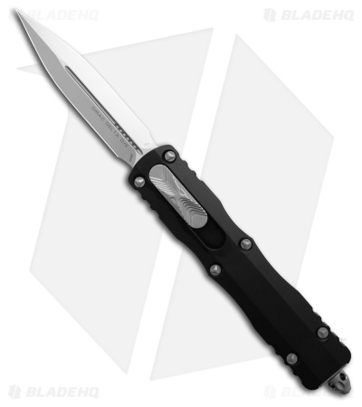 Microtech Dirac Delta OTF Automatic Knife Black Aluminum (3.8" Satin) 227-4