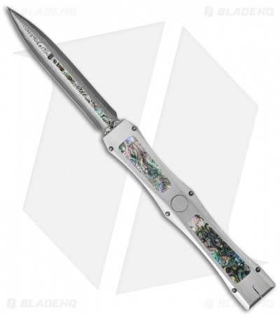 Marfione Custom Dragonslayer IV OTF Knife Stainless/Abalone (Cowry-X Damascus)