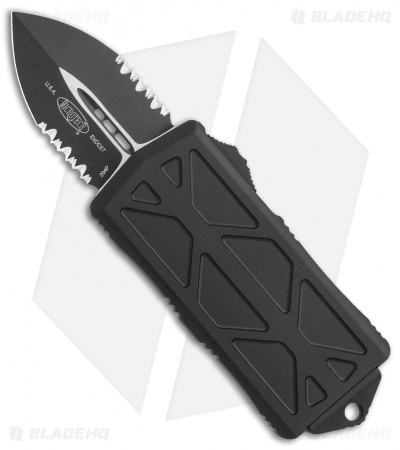 Microtech Exocet Dagger CA Legal OTF Automatic Black (1.9" Black Serr) 157-2T
