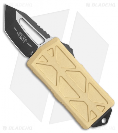 Microtech Exocet Tanto T/E CA Legal OTF Automatic Champagne Gold (1.9