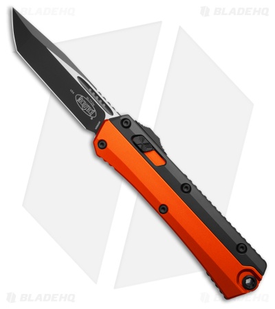 Microtech Glykon T/E OTF Automatic Knife Orange Aluminum/Titanium (3.75" Black)